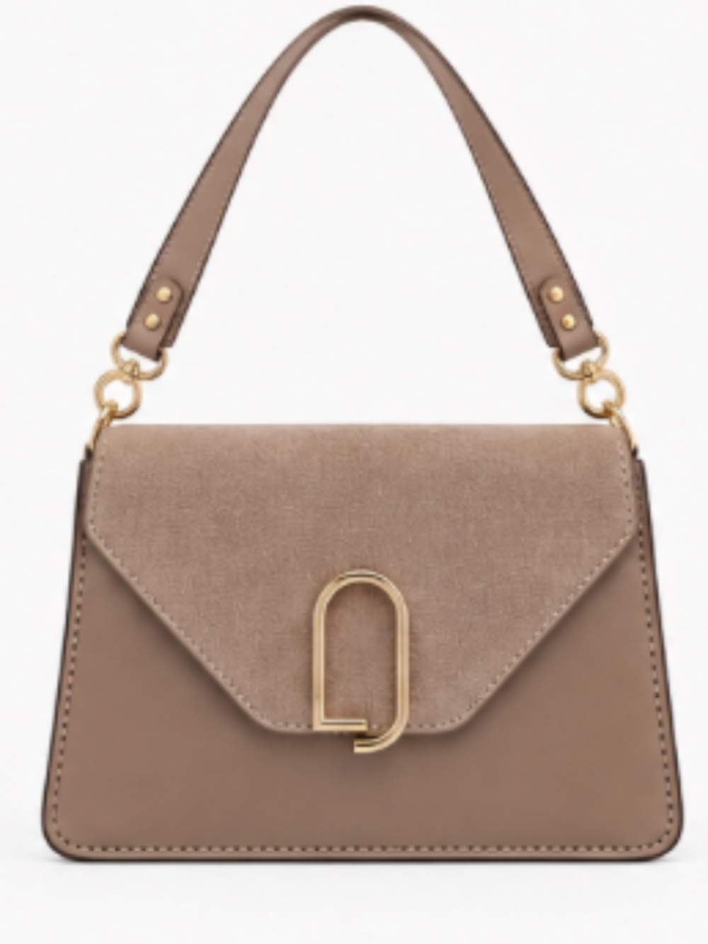 Camelia Roma Beige Leather & Suede Purse Pre-Owned Crossbody Bag